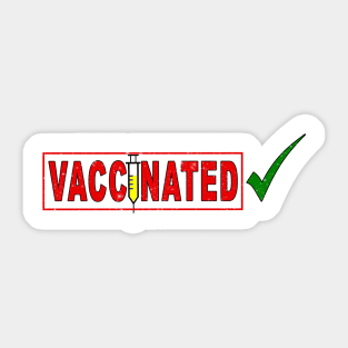 Pro Vaccination Vaccine Vaccinated Vintage Retro apparel Sticker